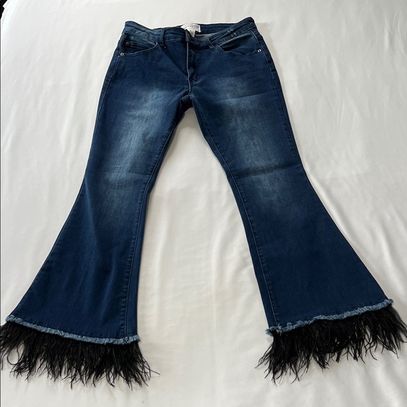 For the Republic Feather Hem Flare Leg Jeans - Picture 2 of 5